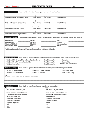 Cctv Site Survey Report Template  Form