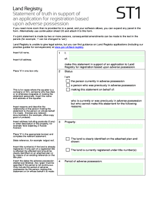 Land Registry St1  Form