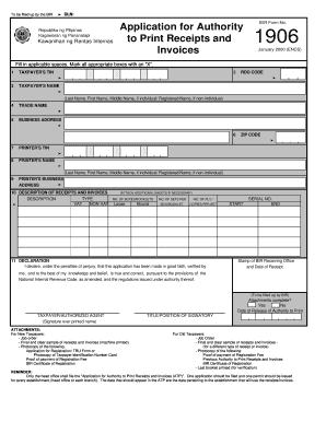 Authority to Print Sample  Form