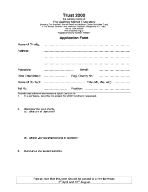 Application Form Trust2000