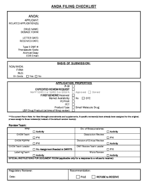 Anda Checklist  Form