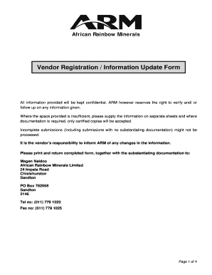  Xstrata Vendor Application Form 2006