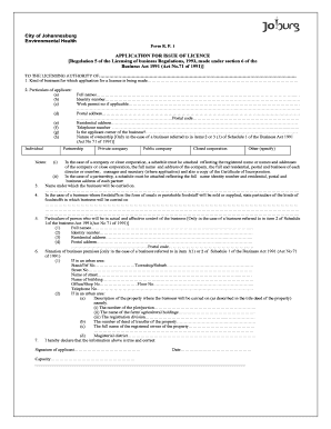 Health Certificate Application Form 2005