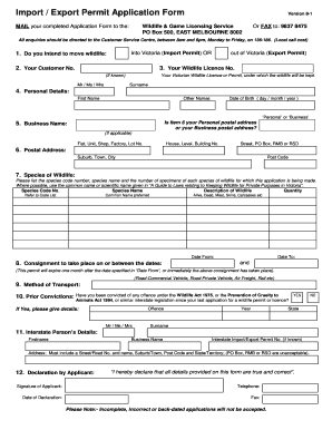 Import Permit Application Form 2008
