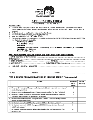 Kws Training Institute Naivasha Contacts  Form