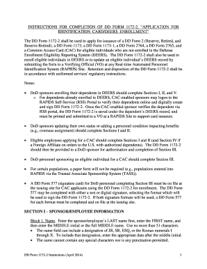 Dd 1172 for Housing  Form