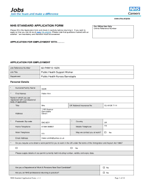 Nhs Reference Request Form