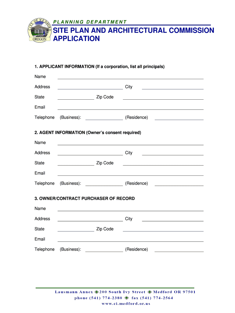 Medford Spac Submittal Form