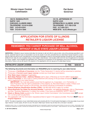  Illinois Liquor License 2013-2024