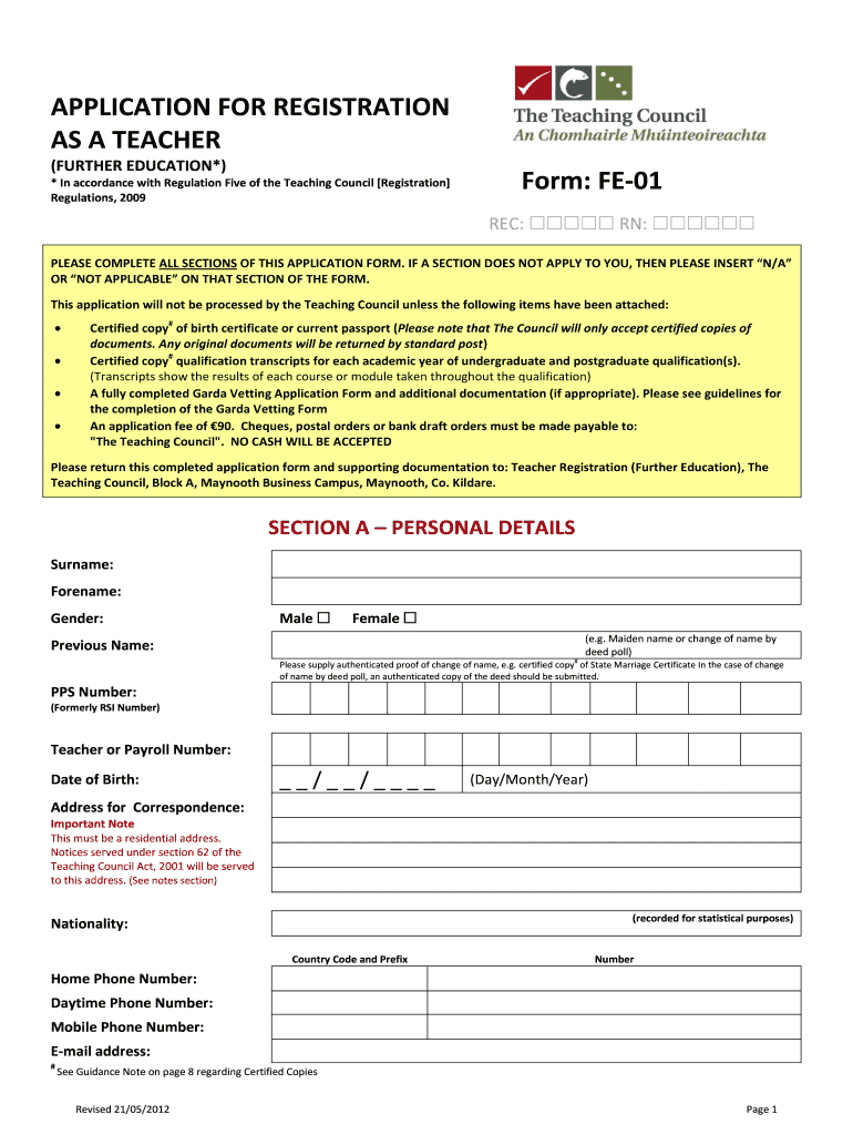 Teacher Registration Form