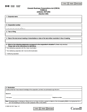Get and Sign Form 22 Annual Return 2013