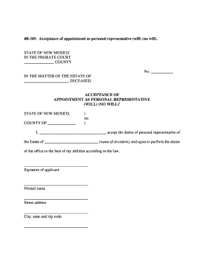 4b 105 Probate Form