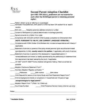 Oregon Adoption Forms