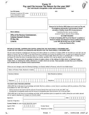  Revenue Form 11 2007