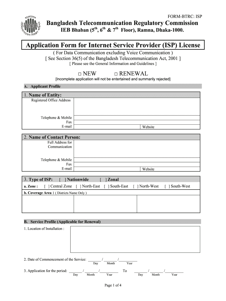  Btrc Isp License Fee 2008