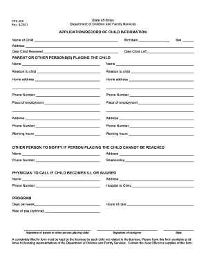 Cfs 428  Form