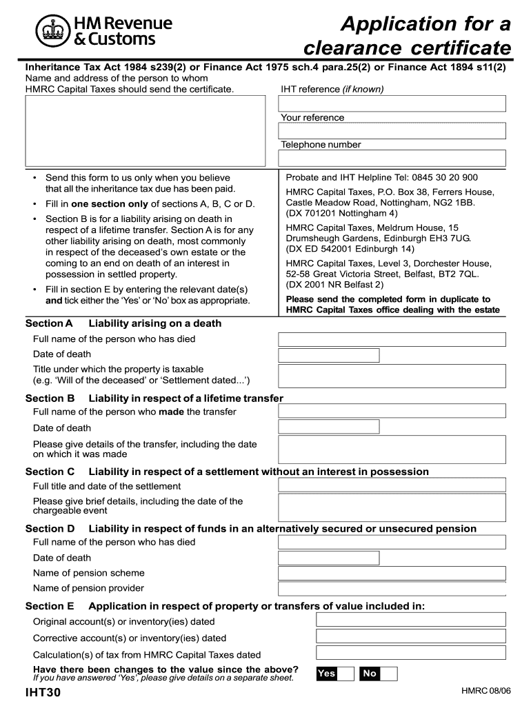  Football Clearance Certificate Form 2006