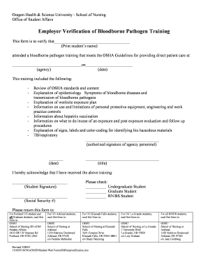 Bloodborne Pathogens Handouts  Form