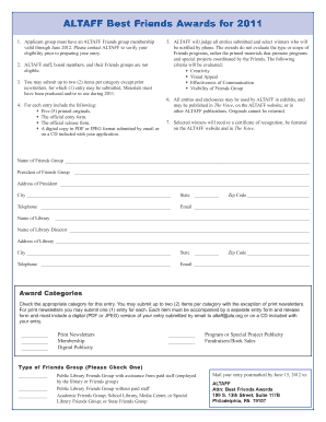 Best Friend Certificate  Form