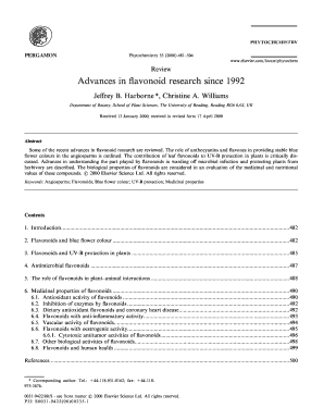 Advances in Flavonoid Research since Form