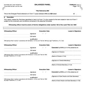 Form 20 Declaration