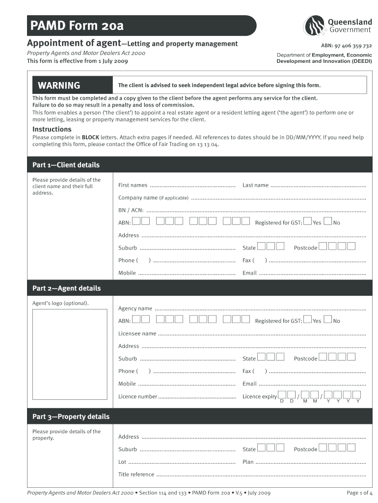 Form 20a