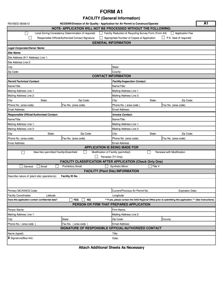  Ncdenr Forms 2012-2024