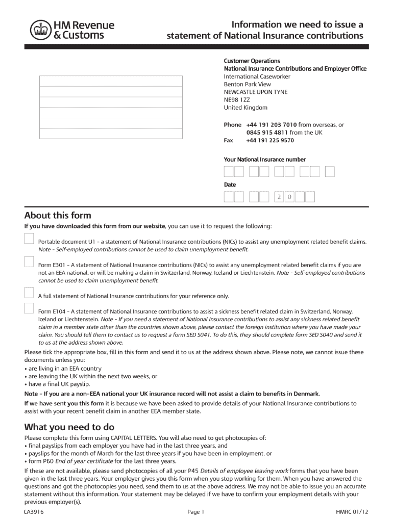 Ca3916  Form