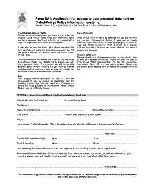 Dyfed Powys Police Firearms Renewal  Form