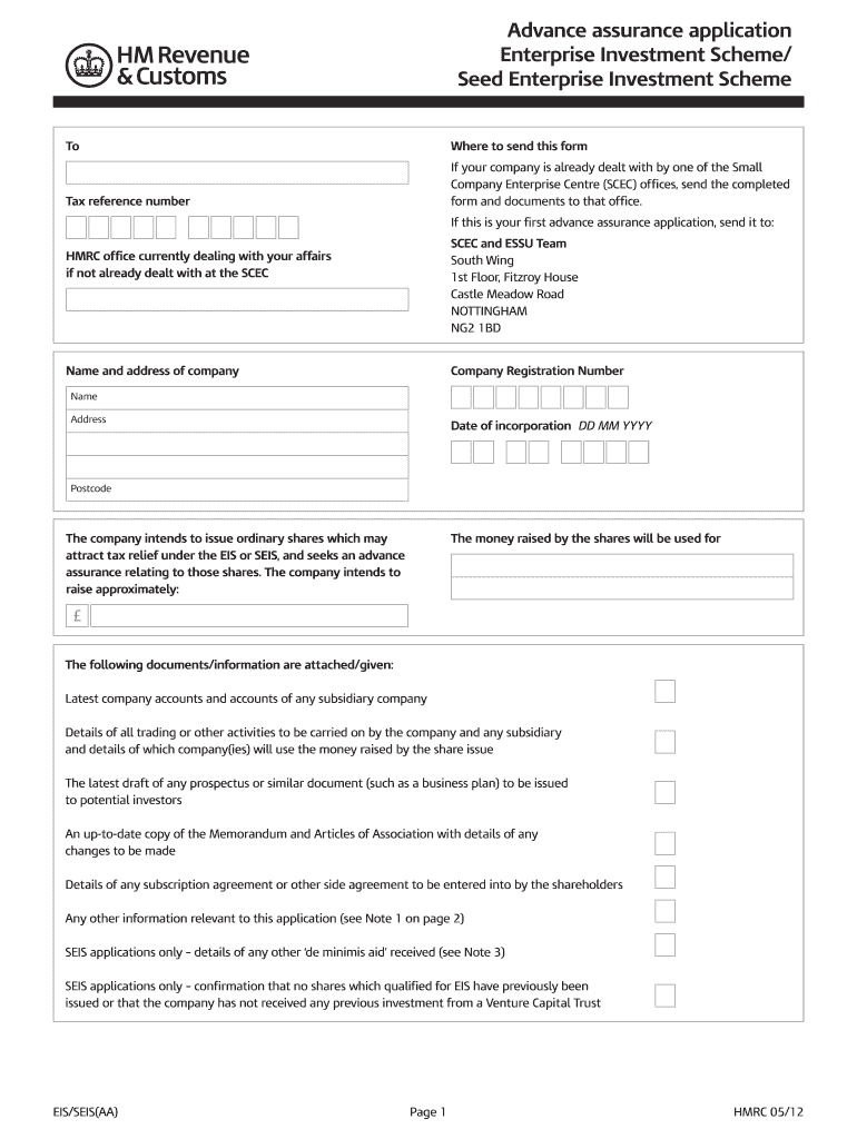  Application Seis Form 2014