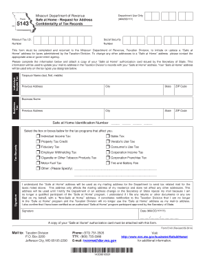 5143 Safe at Home Dor Mo  Form