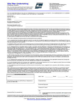 SitePlanUndertaking May 16 07 Corporations DOC APPLICATION for SHORELINE USE PERMIT  Form