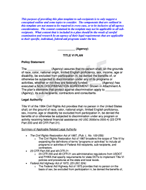 File H T6 Plans Fhwa Title Vi 101 and Plans PDF  Form