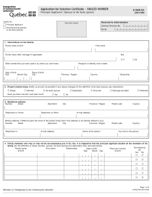 Declaration by a Candidate Practicing a Regulated Profession or Trade in Quebec Form a 0527 Ja