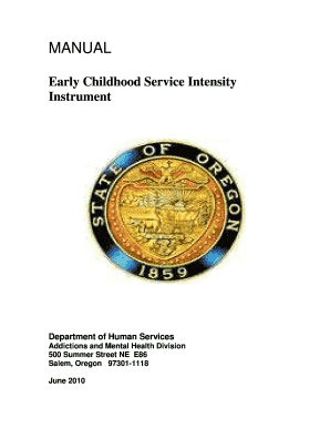 Ecsii Service Intensity Levels  Form