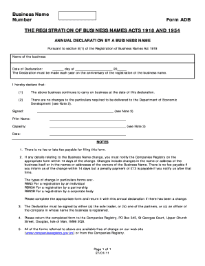 Isle of Man Companies Registry  Form