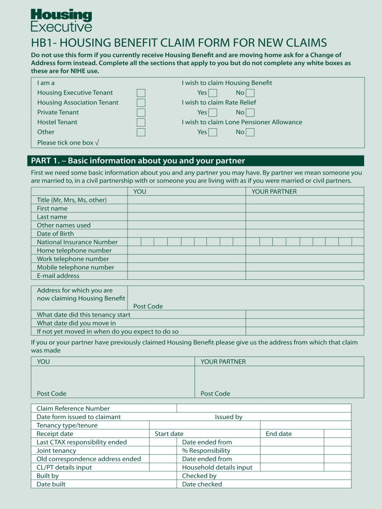 Housing Benefit Form