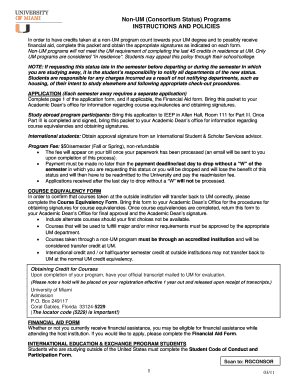  Transfer Equivalency Form Umiami 2011