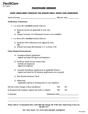 PACIFICARE OREGON Form