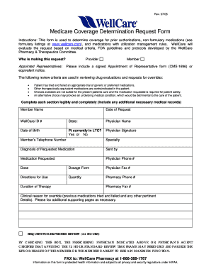 Wellcare Coveage Determination Form