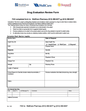 Drug Use Evaluation Template  Form