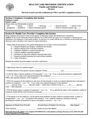 Fmla Nj Packet Form