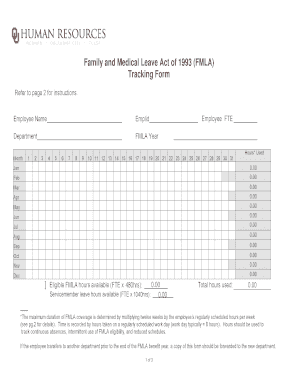 Fmla Leave Tracker  Form