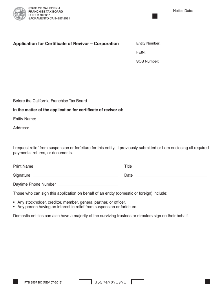 Get and Sign Ftb 3557 Form 2015