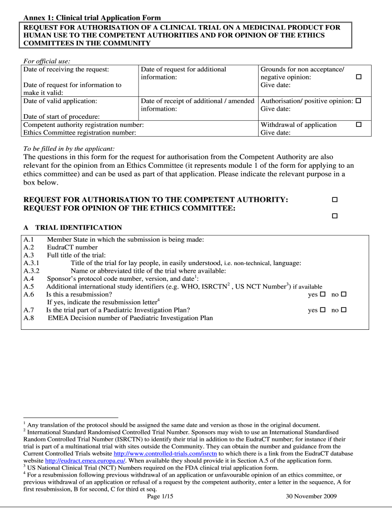 Annex 1 Form