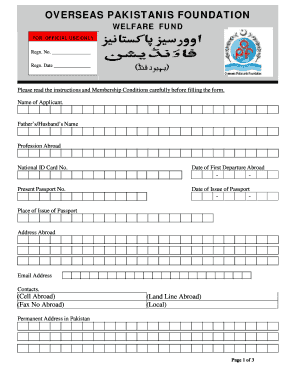 Foundation Membership Form