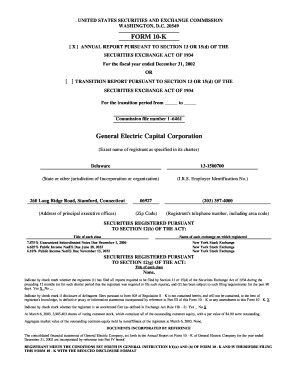 FORM 10 K General Electric Capital Corporation