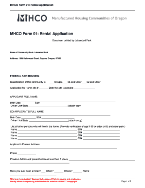 Mhco Forms