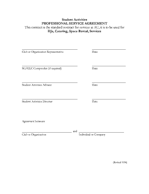 Dj Contract Template  Form