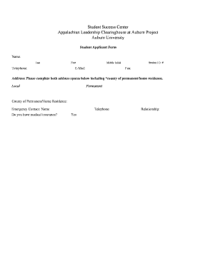 Auburn University Application PDF  Form